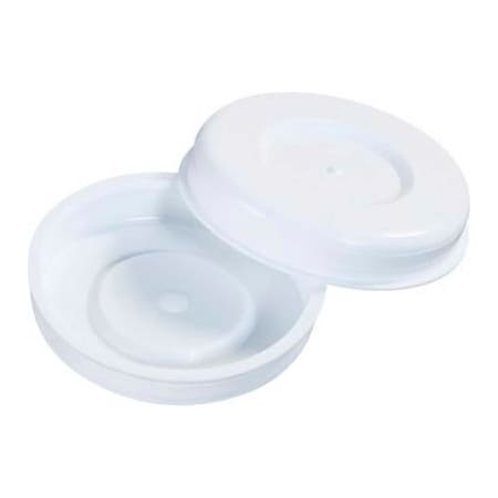 The Packaging Wholesalers Plastic End Caps, 2" Dia., White, 100/Pack MTCAP2